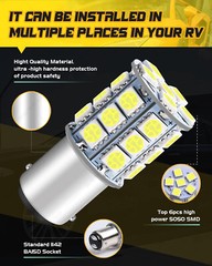 2 Bright LED light bulbs For Bobcat T590, T595, T630, T650, T750 Rear work light