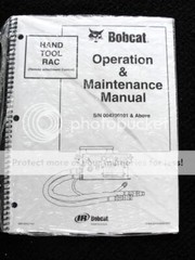 BOBCAT SKID STEER LOADER TRACTOR PLATE HAND TOOL RAC OPERATORS MANUAL SEALED!