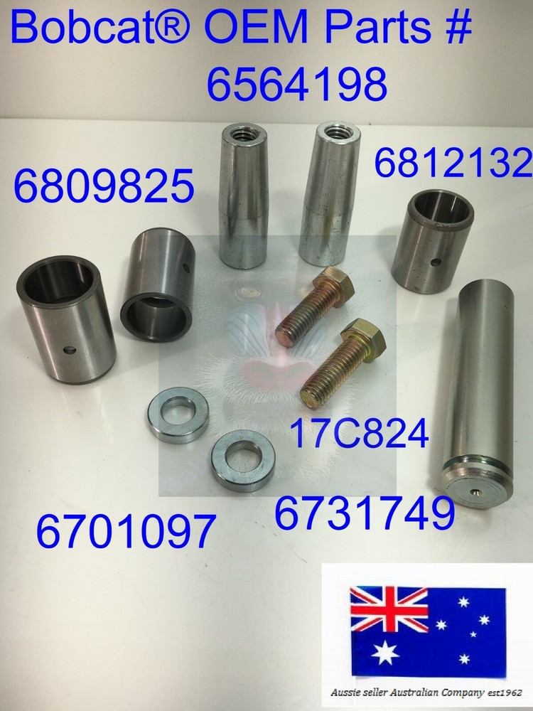 fits Bobcat Bobtach OEM Pivot Pin Wear Bush Kit 463 463F S70 MT50 MT52 MT55 MT85