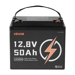 12V 50Ah LiFePO4 Battery, Up to 15000 Cycles, Deep Cycle Lithium Iron Phosphate