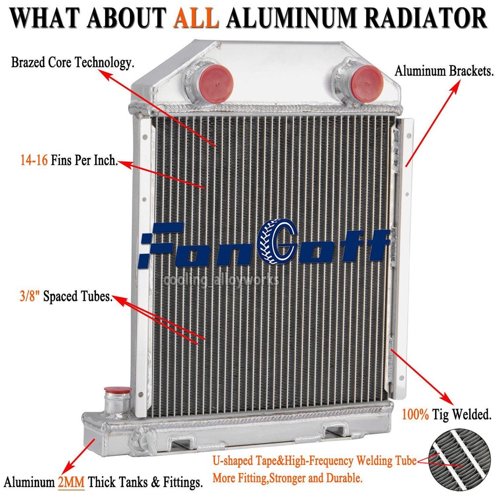 USA 3Rows Aluminum Radiator Fit Fitd Holland DEXTA 957E8005 #CC957E8005 Fongoff