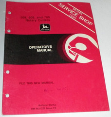John Deere 509 609 709 Cutter Mower Operators Manual OM-W21329 F4 JD ORIGINAL!