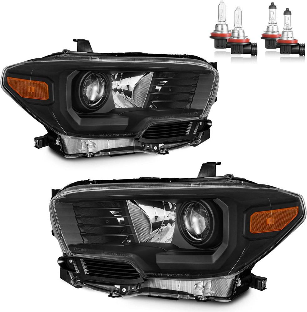 2016-2023 Toyota Tacoma Headlight Assembly Pair Halogen Non-LED DRL Left Right
