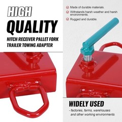Clamp On Forklift 2″ Hitch Receiver Pallet Fork Trailer Towing | Adapter