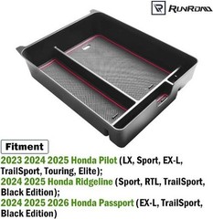 Center Console Organizer Compatible with 2023 2024 Vehicles, Access Color: Red
