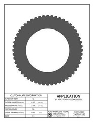 Steel Clutch TOYOTA 32343-30520- 71 Replaced by Alto # 330705-230