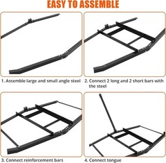 Driveway Drag 66″ Width Tow Behind Drag Harrow Steel Gravel Grader ATV UTV