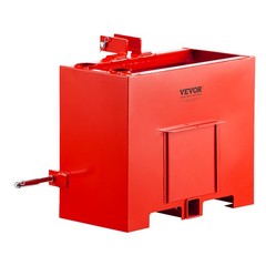 VEVOR Ballast Box 3 Point Category 1 Tractor Quick Tach Hitch 3.2 ft³ 800lbs Red