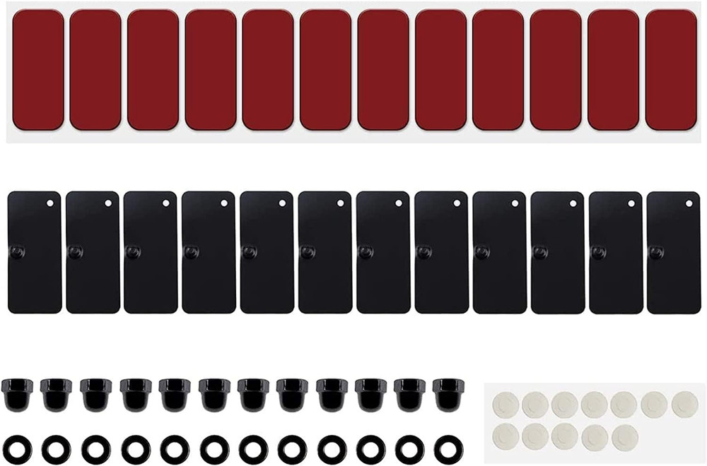 Rear Window Louvers Installation Kit with 3M Double Sided Tape for Muscle Cars