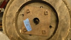 b. Old Wood Pulley Belt Industrial 12 3/8 x 4 3/16 Inches Many Photos