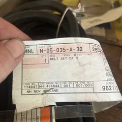 NOS Set of 2 New Holland OEM Drive Belts 285236 Fits 1100 1116 1495 1496 1499