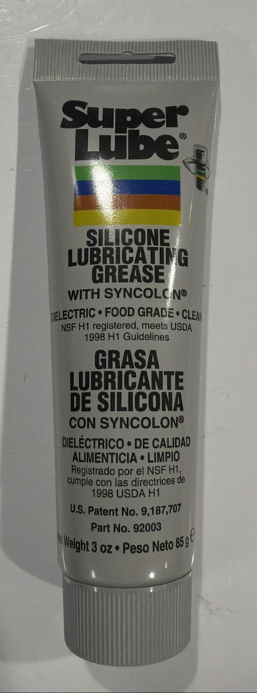 Super Lube 92003 Silicone Lubricating Grease with PTFE, 3 oz Tube, Translucent
