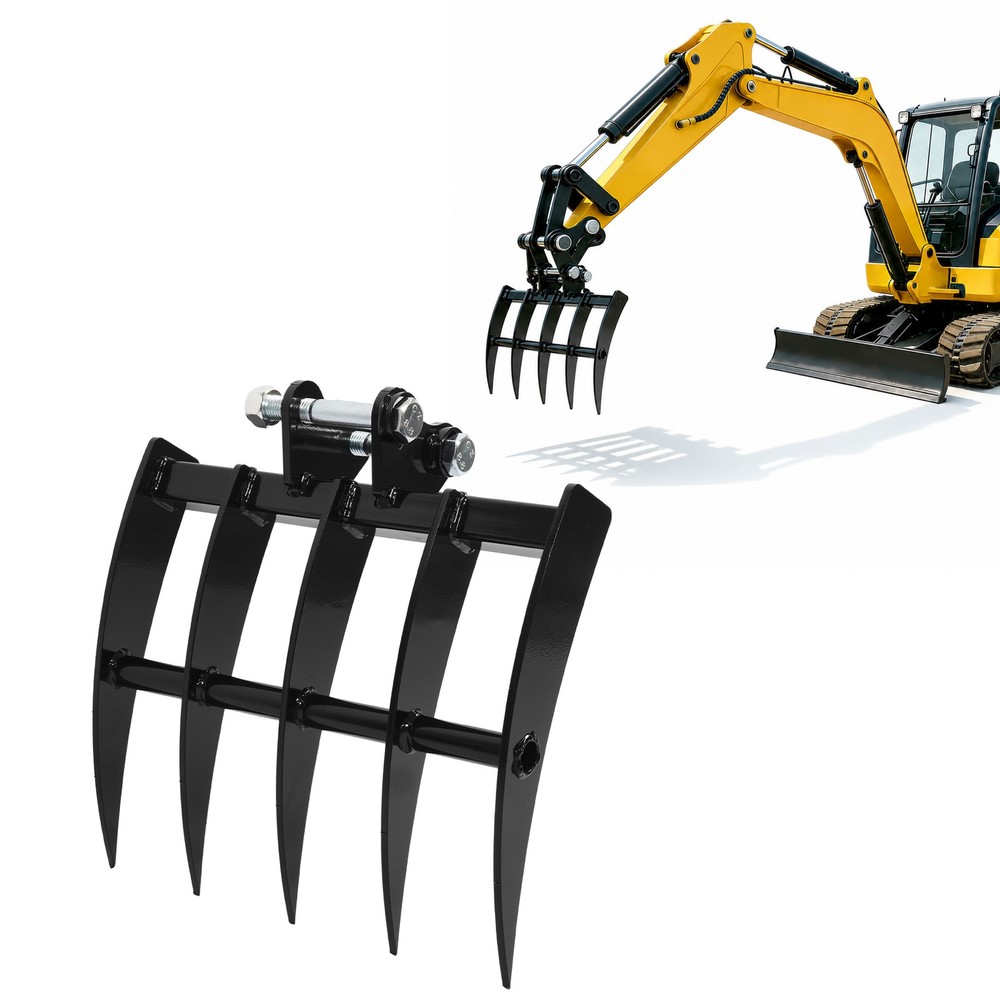 Rake Attachment Tools For Mini Excavator 1-1.5 Ton Excavator Digger Heavy-duty