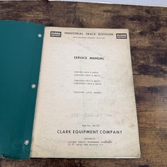 CLARK Model C500.355 Operstions Index Guide Manual Green Leatherback