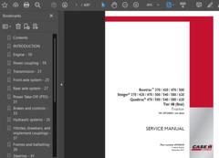 CASE IH 470 STEIGER TRACTOR MANUAL OPERATORS SERVICE SHOP ENGINE REPAIR PDF USB