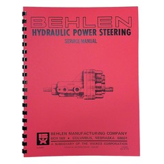 Behlen Power Steering Service & Parts Manual Reprint For Tractors |