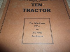 CAT CATERPILLAR TEN 10 TRACTOR DOZER PARTS MANUAL BOOK S/N PT0001-PT4929