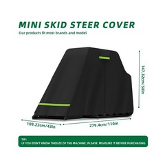 Cabbed Skid Steer Cover – 600D Rain,Snow,UV,Protection Full Skid Steer Cover …