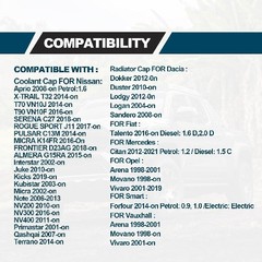 Replacement Radiator Coolant Reservoir Tank Cap, Compatible with Part Numbers 21