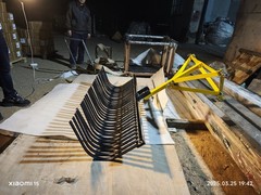60″ 3 Point Landscape Rock Rake For Category 1 Tractor Rotate 360°