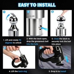 60692, Upgraded 38k 2-5/16 Inch Ball Puck System Gooseneck Hitch Kit with Case