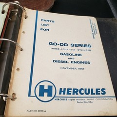Rare Vintage Hough Sales Manual Binder Hercules Engine Literature OEM 1953–1962