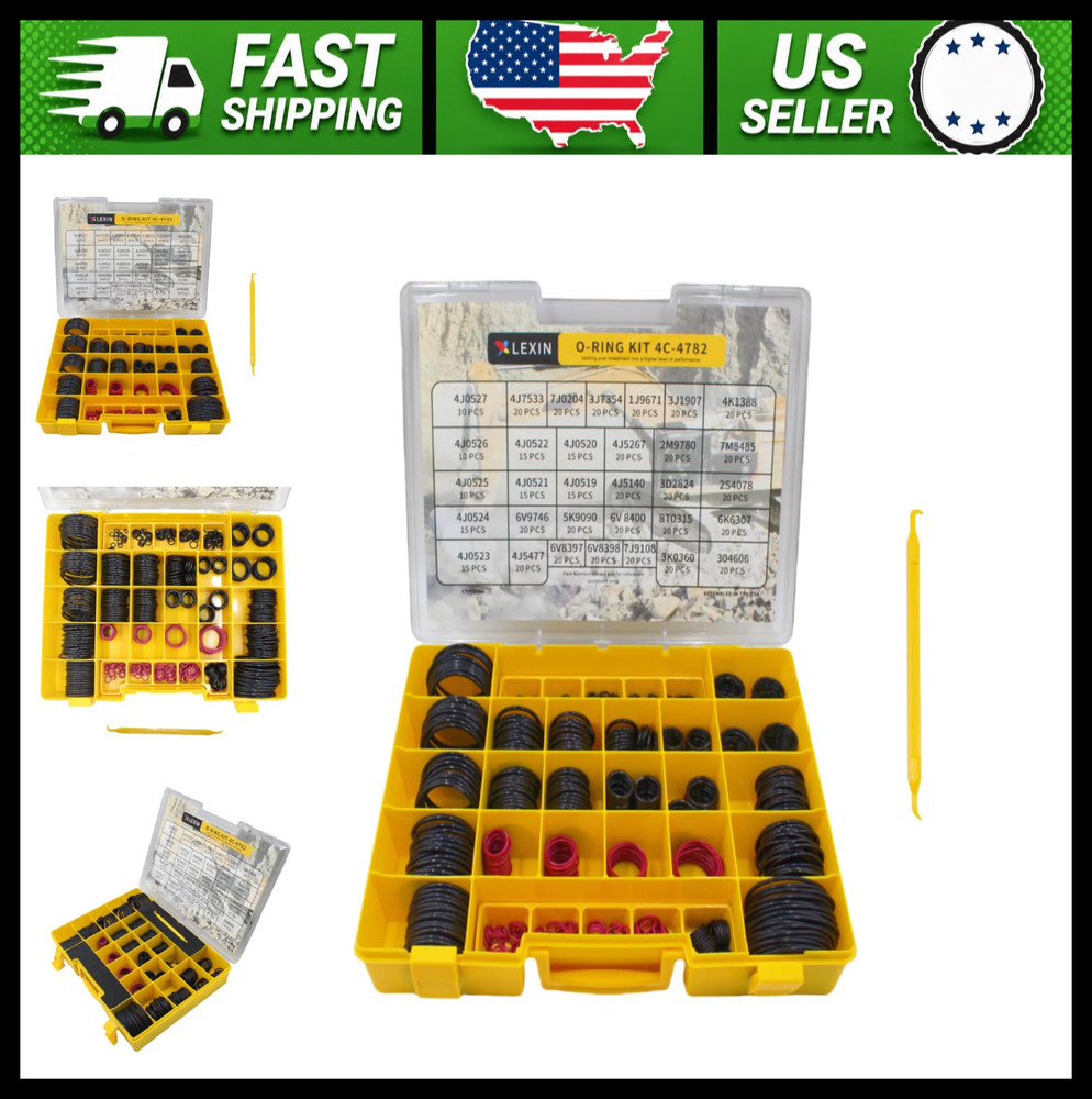 LX Hydraulics 580pc Nitrile O-Ring Kit for Hydraulic Fittings & Excavators