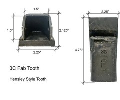 3C Fab – Hensley style Fabricated Crimp-on Bucket Tooth 3CFab