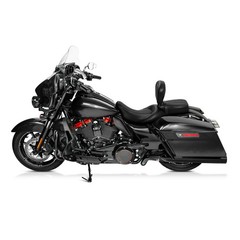 Motorcycle Front Driver Rider Backrest Pad with White Stitching for 2009-2023