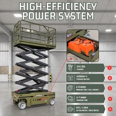 2026 XFLEX 4046EW 4WD ELECTRIC SCISSOR LIFT VERTICAL 40 FEET MANLIFT 705lbs LOAD