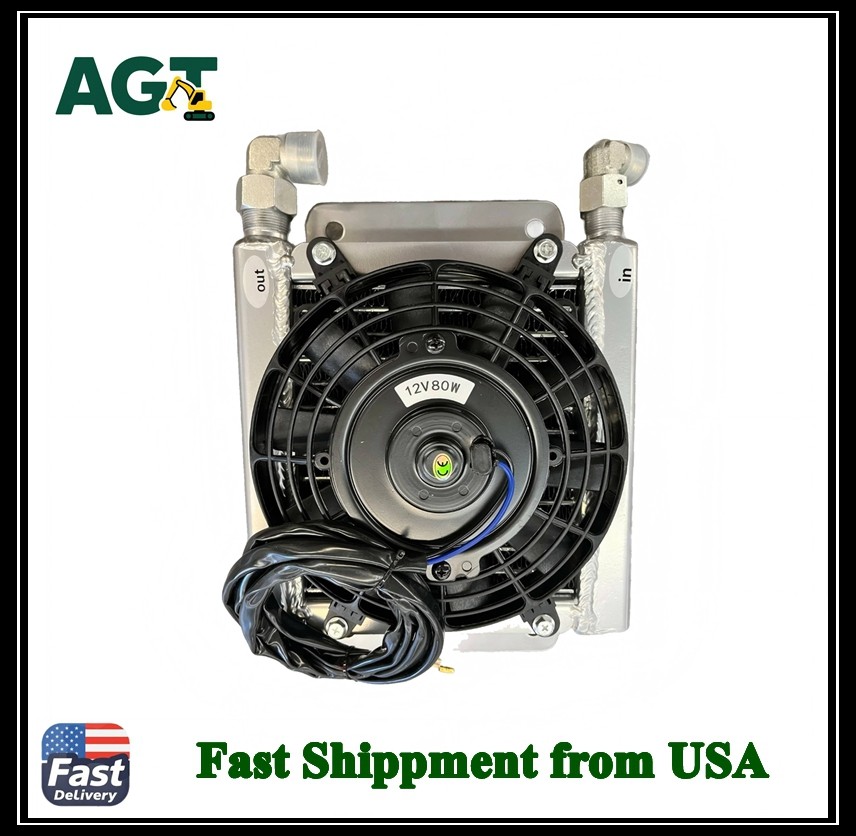 AGT Radiator Plus Hydraulic Oil Cooler Fan For Mini Excavator Attachment