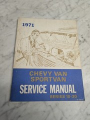 CHEVY VAN SPORTVAN SERIES 10-30 ST 140-71 SERVICE MANUAL REPAIR MAINTENANCE SHOP