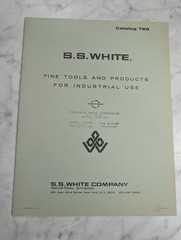 SS WHITE FINE TOOLS & PRODUCTS FOR INDUSTRIAL USE SALES CATALOG BROCHURE T66