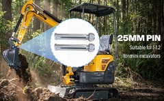 Free shipping applies to mini excavator bucket pins 0.98 inches/25 mm (2-pack)