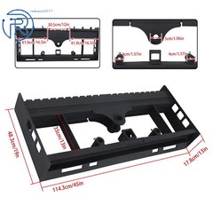 2500LBS Heavy-Duty Skid Steer Pallet Fork Frame W/Receiver Hitch & Spear Sleeves