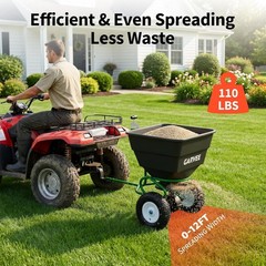 Heavy Duty 110lb Tow Behind Broadcast Spreader ATV Garden Tractor Seed Spreading