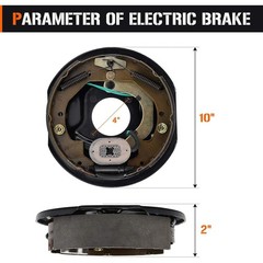 5 on 5 Bolt Circle Drum Kits w/ 10″ Lt & Rt Electric Brake 3500 lbs Trailer Axle
