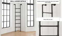 5-Rung Bunk Bed Ladder, 330Lbs Capacity for Indoor/Outdoor Use, 5.6Ft