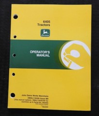 ORIGINAL JOHN DEERE 6405 TRACTOR OPERATORS MANUAL MINT SHAPE MANNHEIM GERMANY