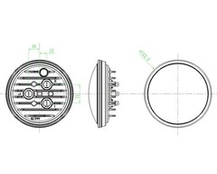 LED Assembly Hi/Lo Beam Light To Fit Miscellaneous Tractor Replaces OEM RE25125