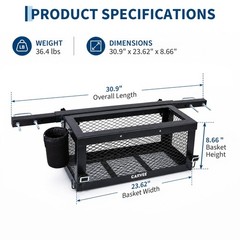 Tractor Tool Box 24″x 10″x 9″ Multi Function Tractor Accessories Heavy Duty NEW