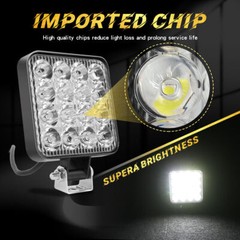 Mini LED Work Light Assembly 12V fit JCB Backhoe Loader Square 2CX 3CX 4CX 5CX