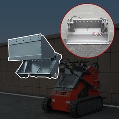 HUAYEE NEW 4-in-1 Multi-Purpose Bucket for Mini Skid Steer Loader Attachments