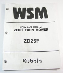 Kubota ZD25F Zero Turn Mower General Maintenance Engine Repair Service Manual