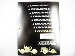 DYNAPAC CC42A VIBRATORY COMPACTOR PARTS MANUAL