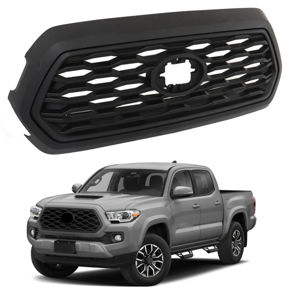 Matte Black Honeycomb Mesh Front Bumper Grille for Tacoma 2016-2022