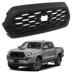 Matte Black Honeycomb Mesh Front Bumper Grille for Tacoma 2016-2022