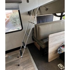 62″ RV Bunk Ladder – 4 Wide Steps, Aluminum with Anti-Slip Rubber Feet