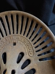 #22 CAST IRON Tractor Implement Seat WALTER A WOOD Hoosick Falls New York USA