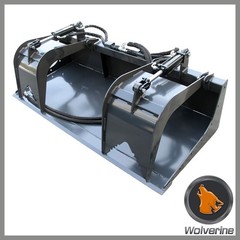 Wolverine 72″ Dual Cylinder Root Grapple Bucket Attachment Fits Skid Steer USA